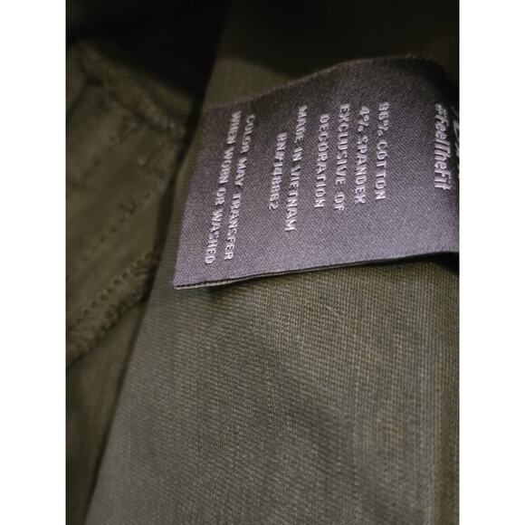 Torrid Jeans Womens 12 Olive Green Skinny Crop Ankle Aviator Utility Twill Khaki - Picture 5 of 6